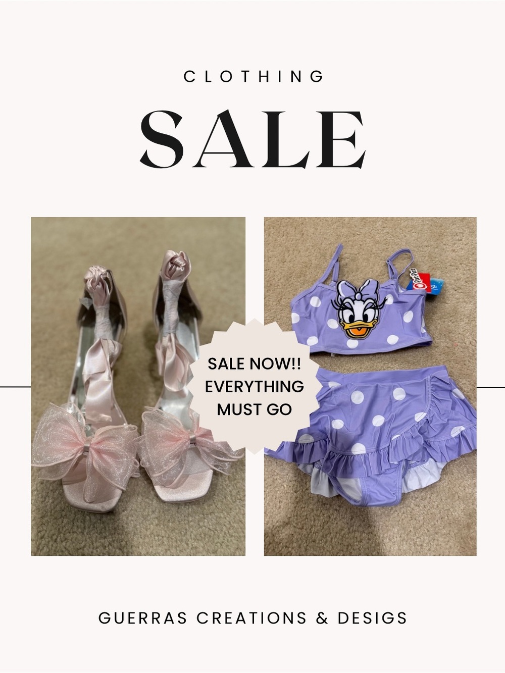 Daisy Duck Two-Piece Purple Polka Dot Swim Set
